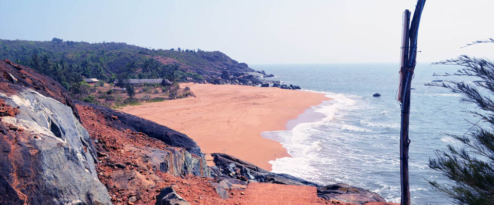 Honey Beach at Ankola  and other such beaches around the World with hillock nearby